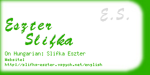 eszter slifka business card